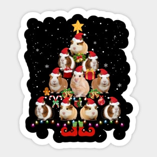 Funny Guinea Pig Christmas Tree Ornament Decor Gift Cute Sticker